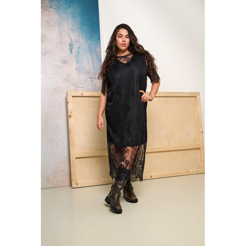 ONLY CARMAKOMA Everlyn Blonde Kjole - Sort