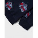 NAME IT Mini Obil Brandbil Sweatshirt - Dark Sapphire