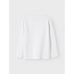 NAME IT Mini Rosalind L/S Bluse - Bright White