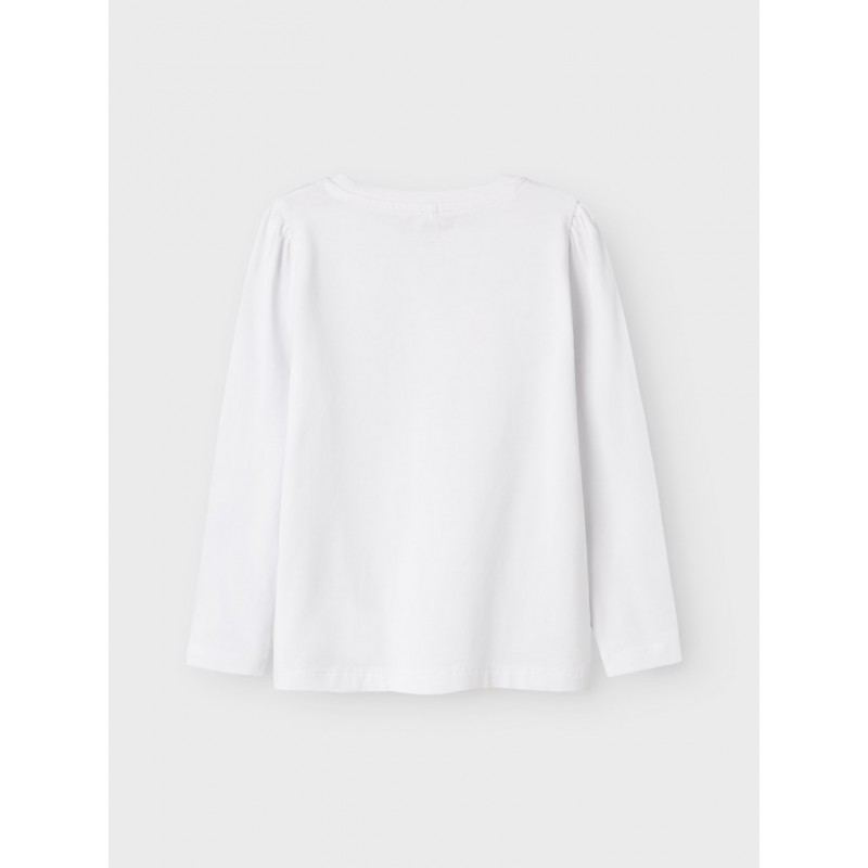 NAME IT Mini Rosalind L/S Bluse - Bright White