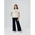 NAME IT Kids Salli Slim Wide Jeans - Dark Blue Denim