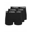 JJ Rebel Logo Boxershorts 3 Pack - Sort
