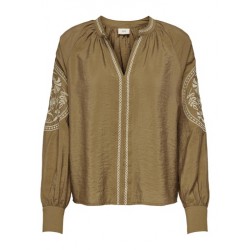 JDY Greta Embroidery Top - Malt Ball