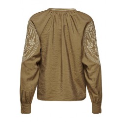 JDY Greta Embroidery Top - Malt Ball