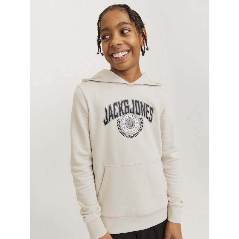 JACK & JONES Junior Varsity Branding Hoodie - Moonbeam