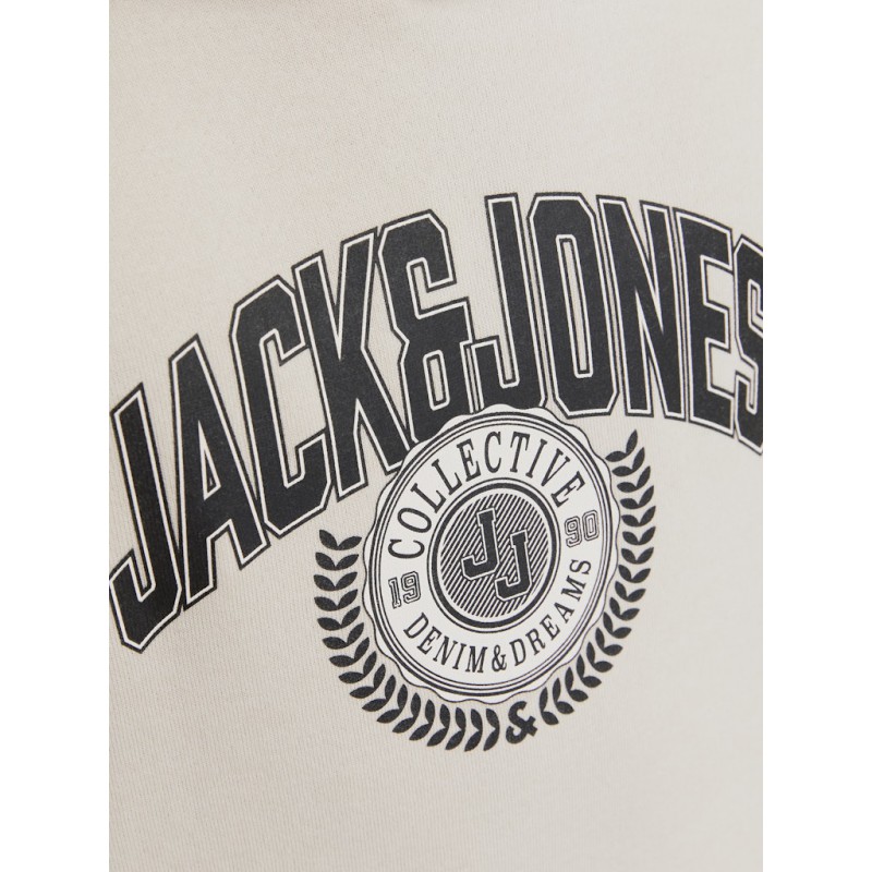 JACK & JONES Junior Varsity Branding Hoodie - Moonbeam