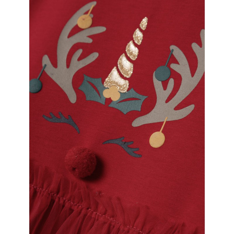 NAME IT Mini Jul L/S Kjole - Jester Red