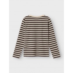 NAME IT Kids Karsen L/S Bomulds Bluse - Summer Sand