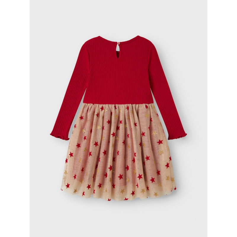 NAME IT Mini Raven L/s Kjole - Jester Red