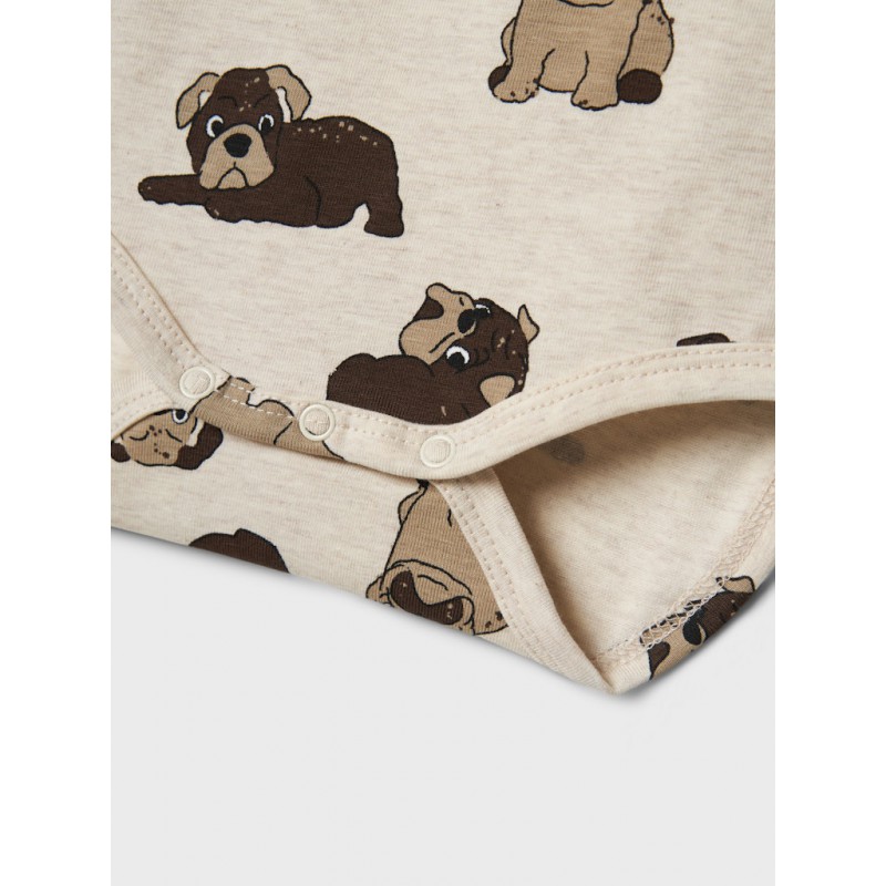 NAME IT Baby Ransmus L/S Bodystocking - Peyote Melange