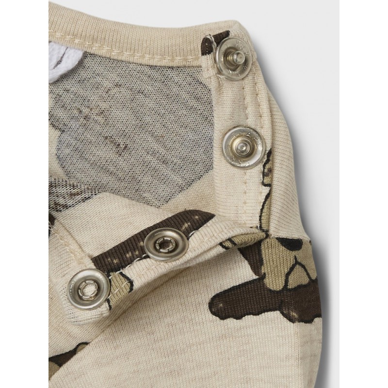 NAME IT Baby Ransmus L/S Bodystocking - Peyote Melange