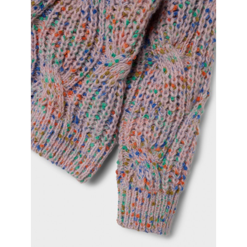 NAME IT KIDS pige - Sigrid langærmet strik - Purple Opulence