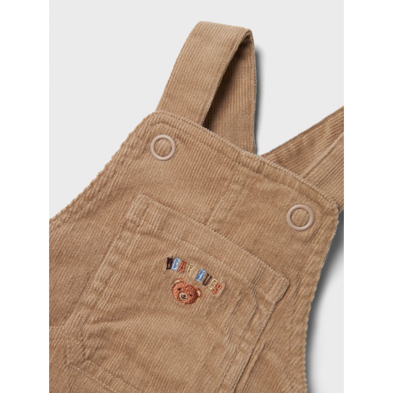 NAME IT Baby Ollie Overalls - Weathered Teak