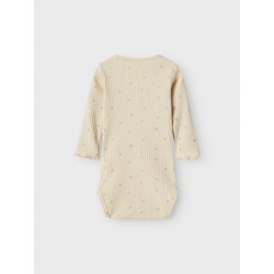 NAME IT Baby Royanna L/S Bodystocking - Summer Sand