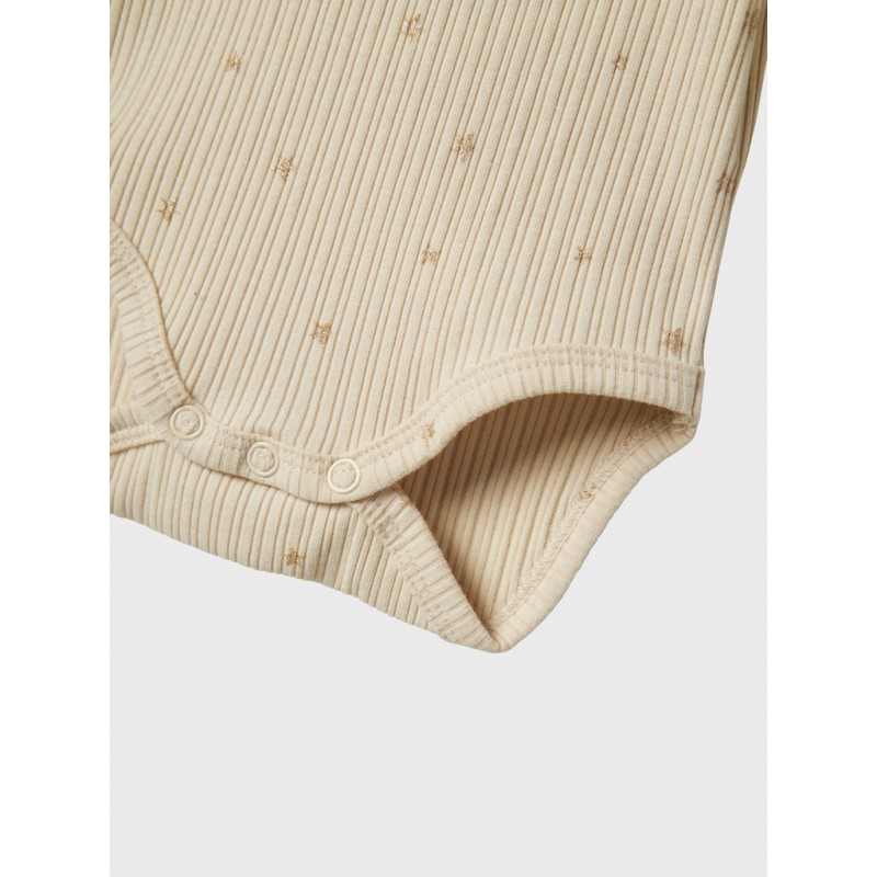 NAME IT Baby Royanna L/S Bodystocking - Summer Sand