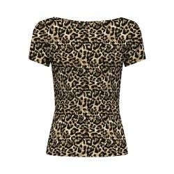 JDY Mathilda S/S Top Leo Jrs Exp - Sort