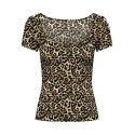 JDY Mathilda S/S Top Leo Jrs Exp - Sort