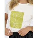 JDY Michigan Life S/S Print Top - Cloud Dancer / WOODBINE