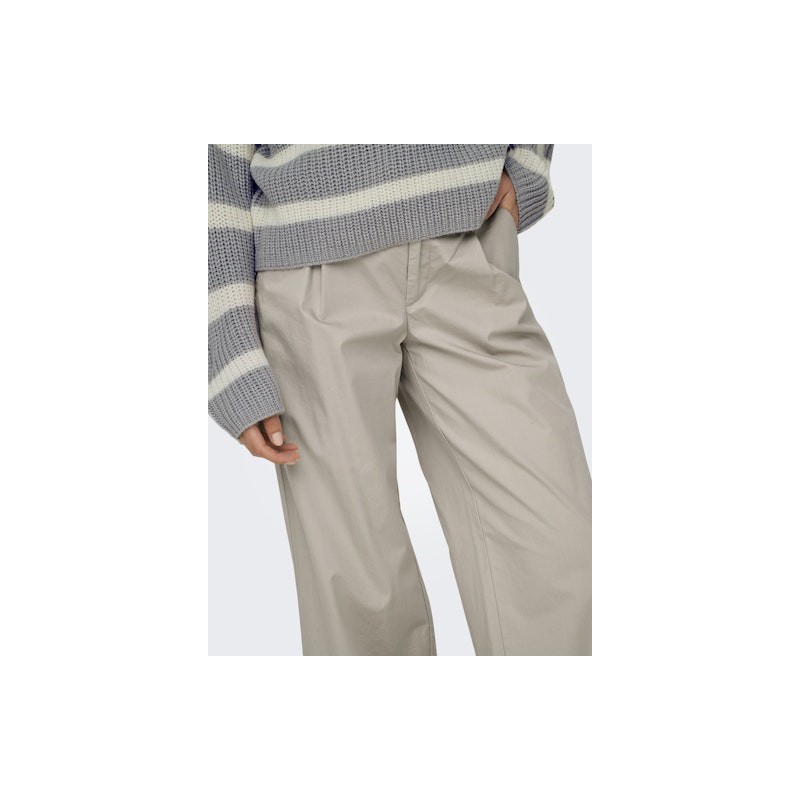 ONLY Carrie MW Brede Pleat Chino Bukser - Chateau Gray
