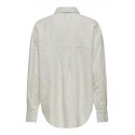 JDY Silvia L/S Broderet Loose Fit Skjorte - White Sand
