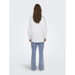 ONLY Mille Ria Langærmet Loose Shirt Vævet - Cloud Dancer