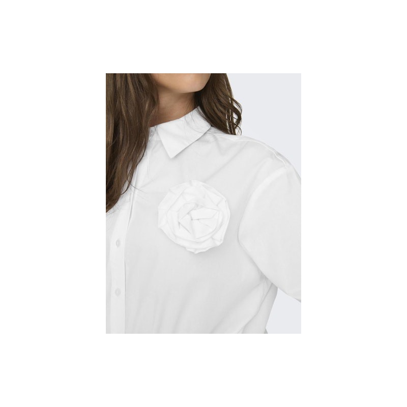 ONLY Mille Ria Langærmet Loose Shirt Vævet - Cloud Dancer