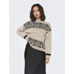 ONLY Victoria Langærmet Pullover Knit - Pumice Stone
