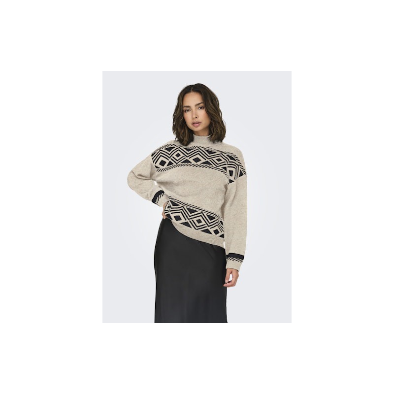 ONLY Victoria Langærmet Pullover Knit - Pumice Stone