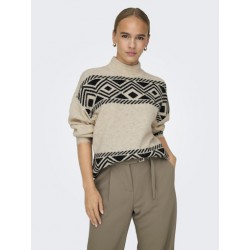 ONLY Victoria Langærmet Pullover Knit - Pumice Stone