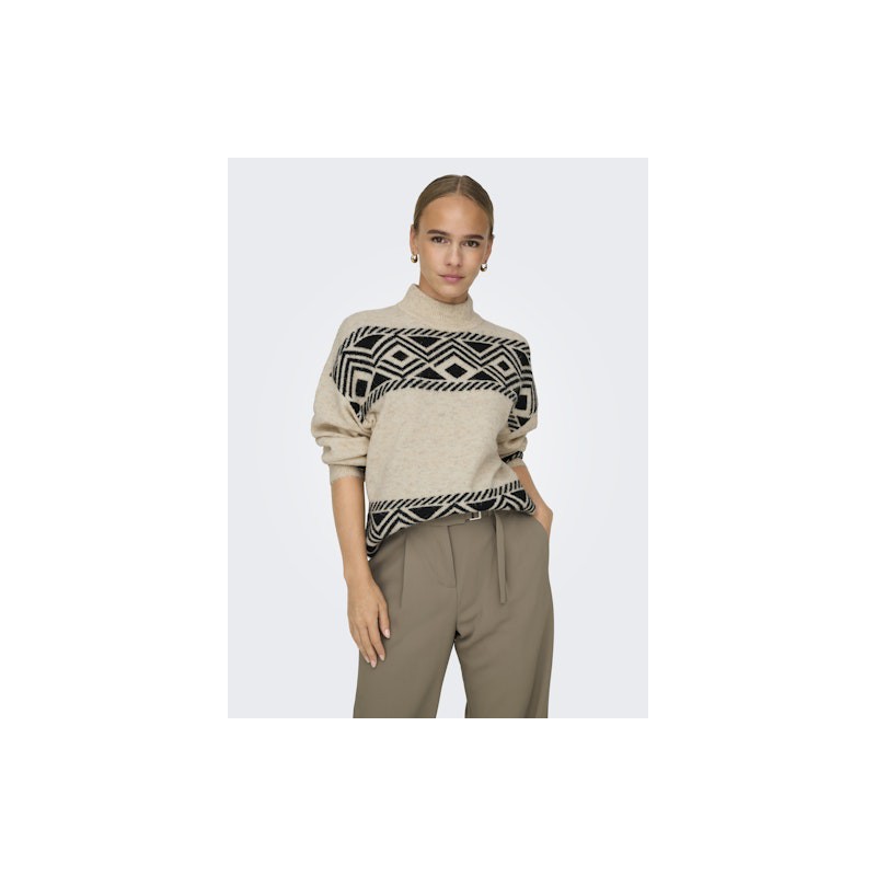 ONLY Victoria Langærmet Pullover Knit - Pumice Stone