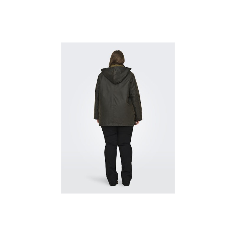 ONLY CARMAKOMA Mountain Hood Washed Jakke Otw - Peat/Chocolate