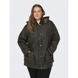 ONLY CARMAKOMA Mountain Hood Washed Jakke Otw - Peat/Chocolate