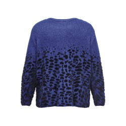 ONLY CARMAKOMA Anni Langærmet O-Neck Jq Knt - Sodalite Blue