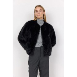 SOYACONCEPT Nadia "Faux Fur" Jakke - Sort