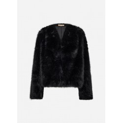 SOYACONCEPT Nadia "Faux Fur" Jakke - Sort