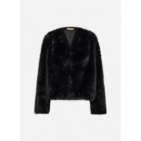 SOYACONCEPT Nadia "Faux Fur" Jakke - Sort