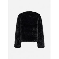 SOYACONCEPT Nadia "Faux Fur" Jakke - Sort
