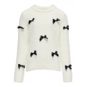 KIDS ONLY Piumo L/S Sløjfe Strik - Cloud Dancer