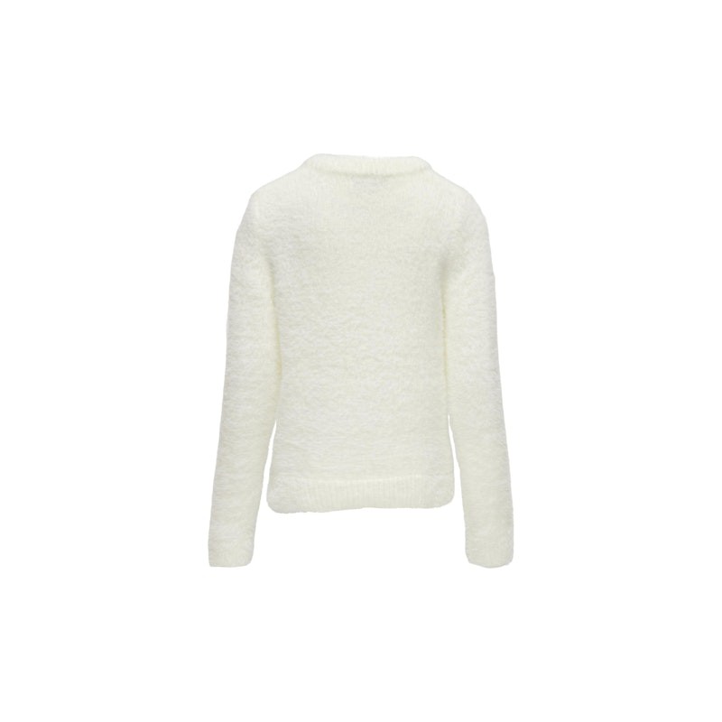 KIDS ONLY Piumo L/S Sløjfe Strik - Cloud Dancer