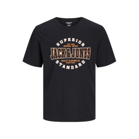 JACK & JONES Logo Rund Hals T-shirt - Sort
