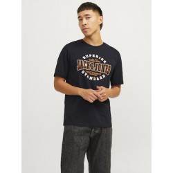 JACK & JONES Logo Rund Hals T-shirt - Sort