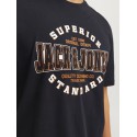 JACK & JONES Logo Rund Hals T-shirt - Sort