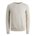 JACK & JONES Emil crew neck pullover - Oatmeal