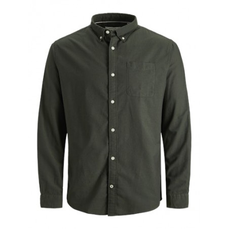 JACK & JONES Plus Size Oxford Langærmet Skjorte - Forest Night