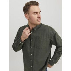 JACK & JONES Plus Size Oxford Langærmet Skjorte - Forest Night