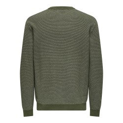 ONLY & SONS Onsmorgan Reg 12 Structure Crew Knit - Olive Night