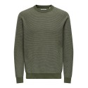 ONLY & SONS Onsmorgan Reg 12 Structure Crew Knit - Olive Night