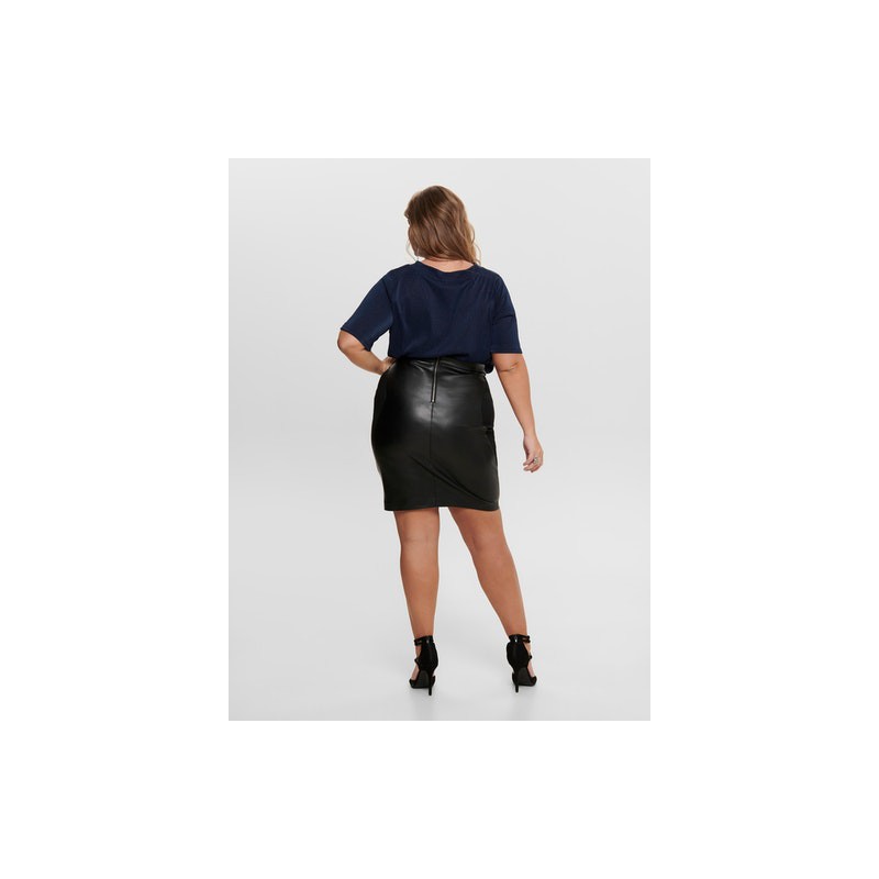 ONLY CARMAKOMA Bea Faux Læder Blyant Nederde