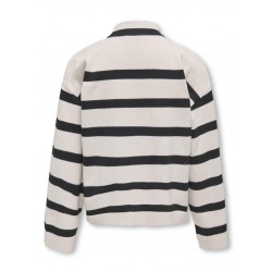 KIDS ONLY Ama Stribede Højhalset Strik - Birch