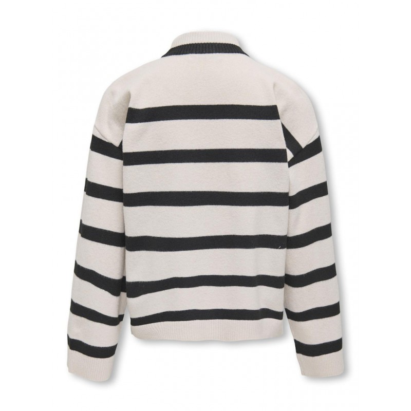 KIDS ONLY Ama Stribede Højhalset Strik - Birch